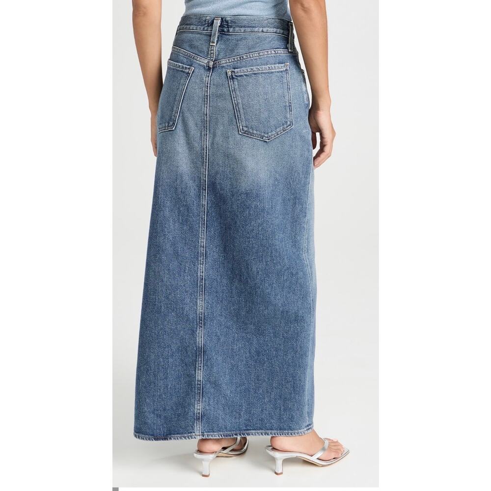 AGOLDE Leif Denim Maxi Skirt Size 25 NWOT - Picture 11 of 13